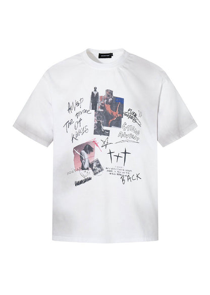 Washed Grunge Graphic T-Shirt - Rick Circus