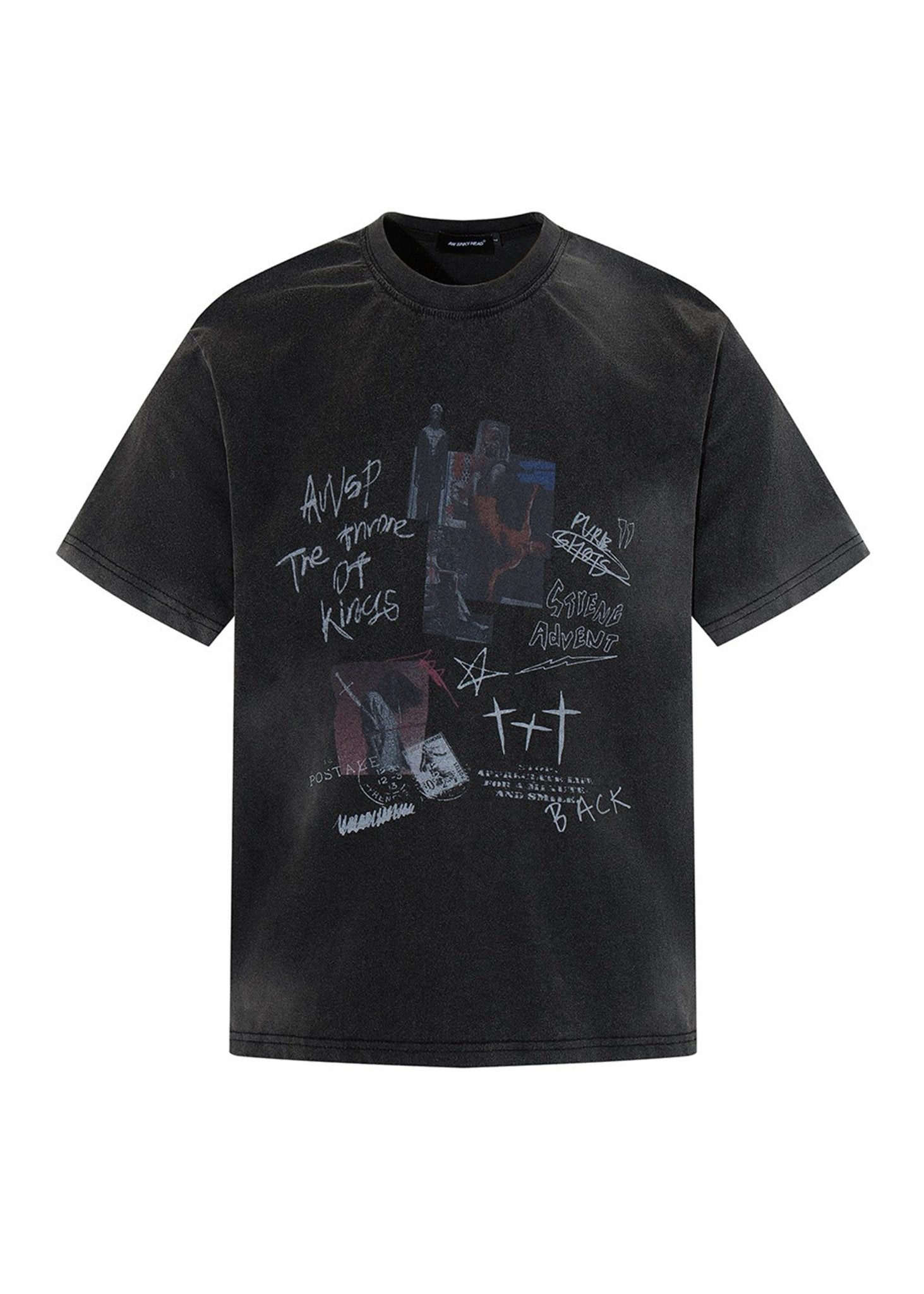 Washed Grunge Graphic T-Shirt - Rick Circus