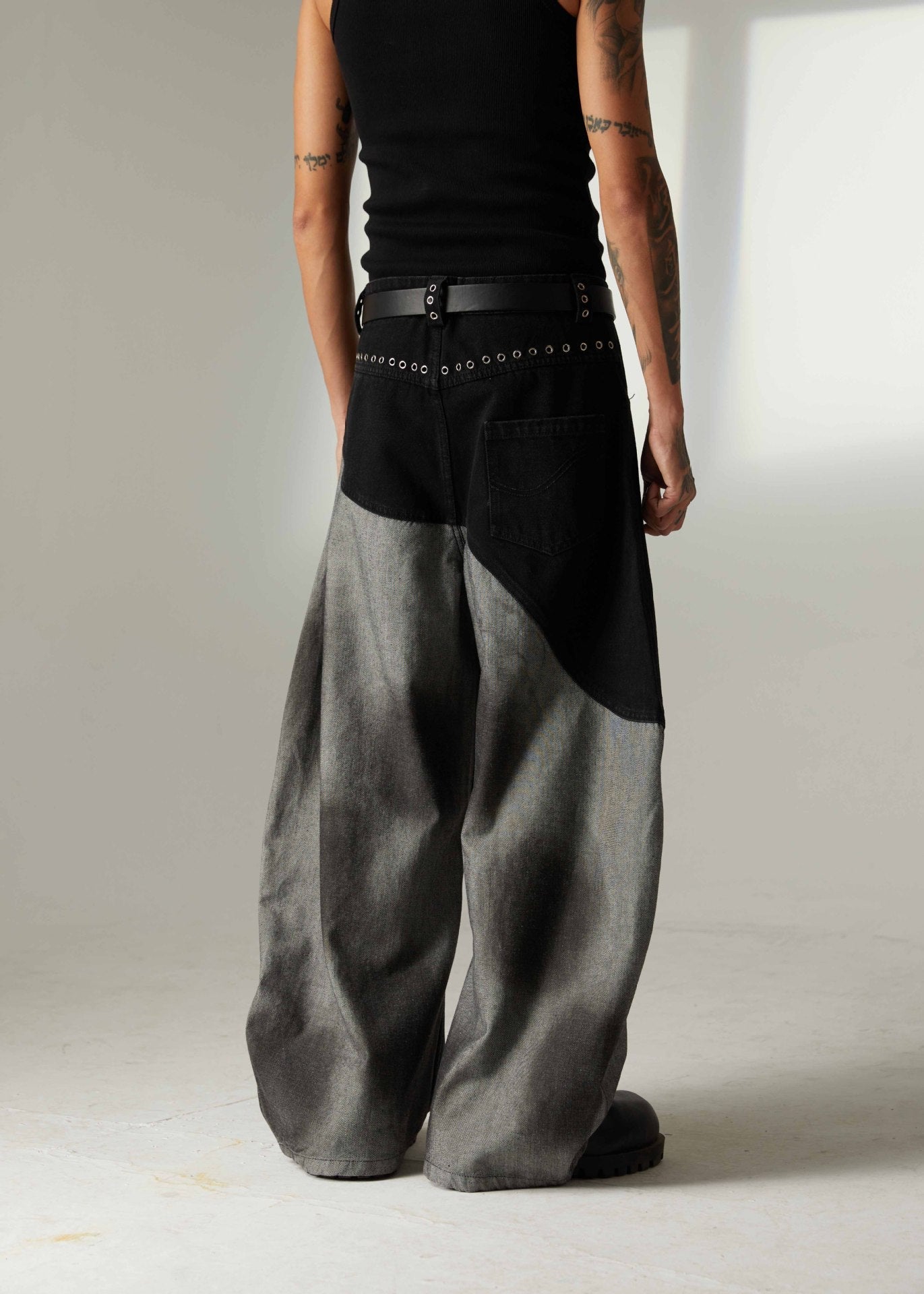Washed Patchwork Jeans - Rick Circus
