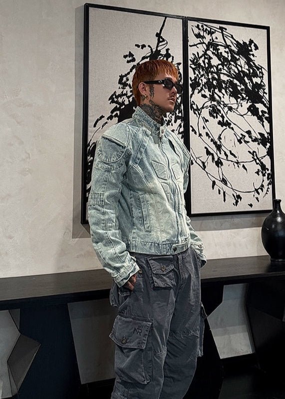 Washed Vintage Denim Jacket - Rick Circus