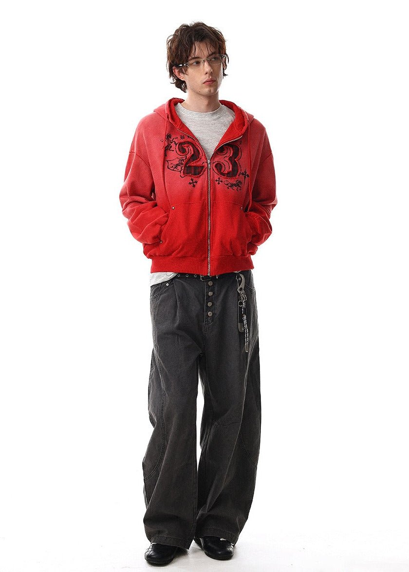 Wasteland Washed Zip - Up Hoodie - Rick Circus