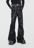 Wax - Coated Stretch Flared Jeans - Rick Circus