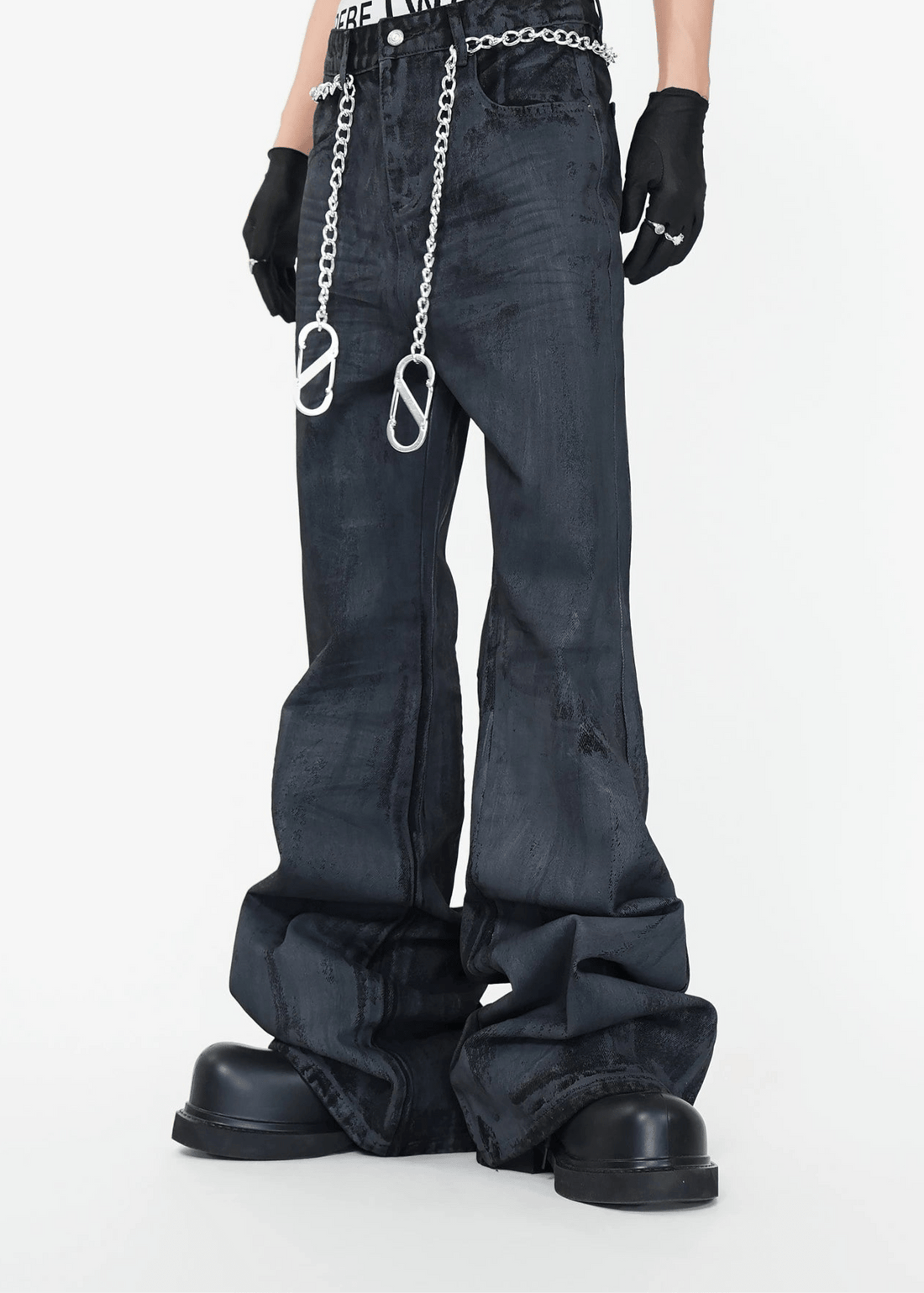 Waxed Flare Jeans - Rick Circus