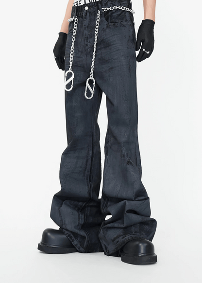 Waxed Flare Jeans - Rick Circus