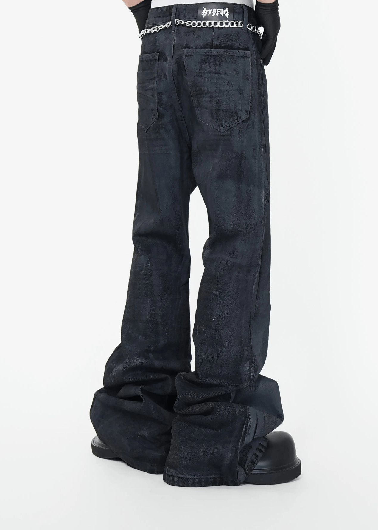 Waxed Flare Jeans - Rick Circus