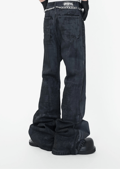 Waxed Flare Jeans - Rick Circus