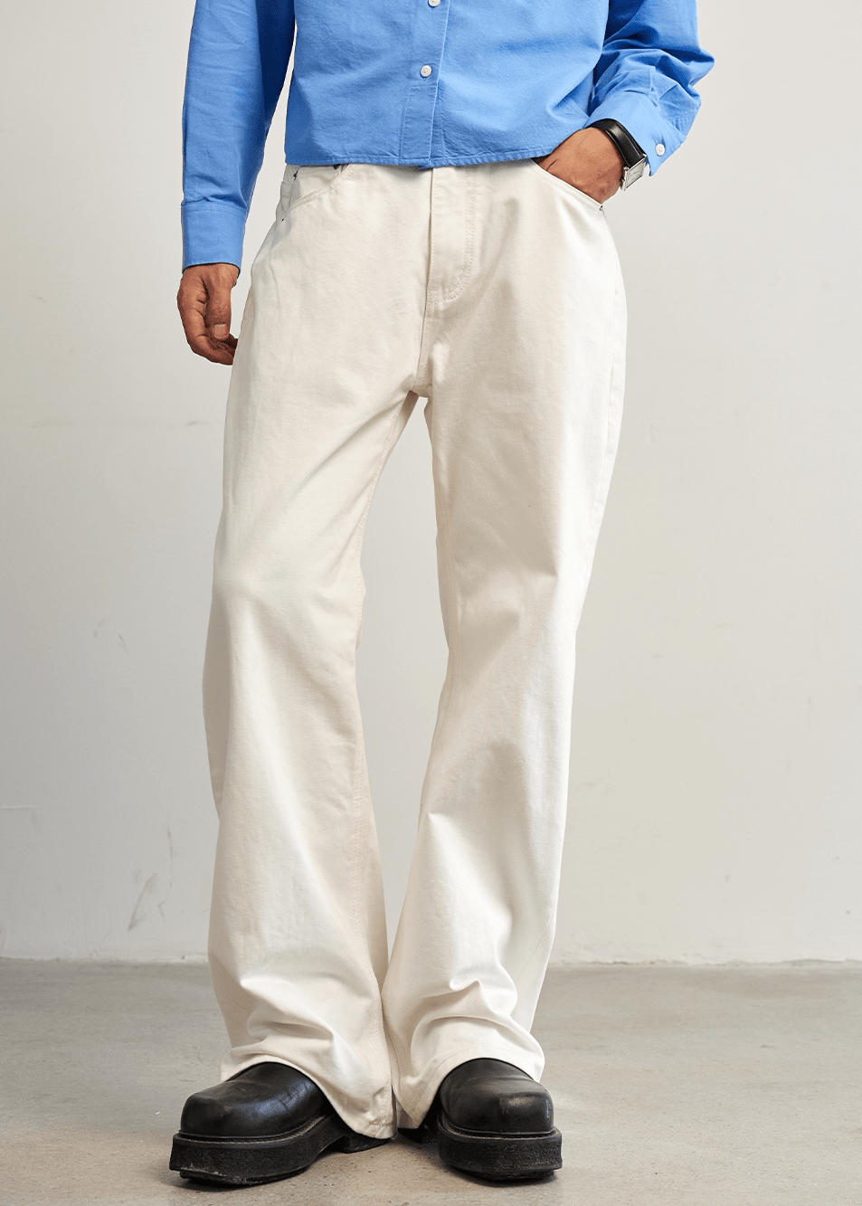 White Straight - Leg Jeans - Rick Circus