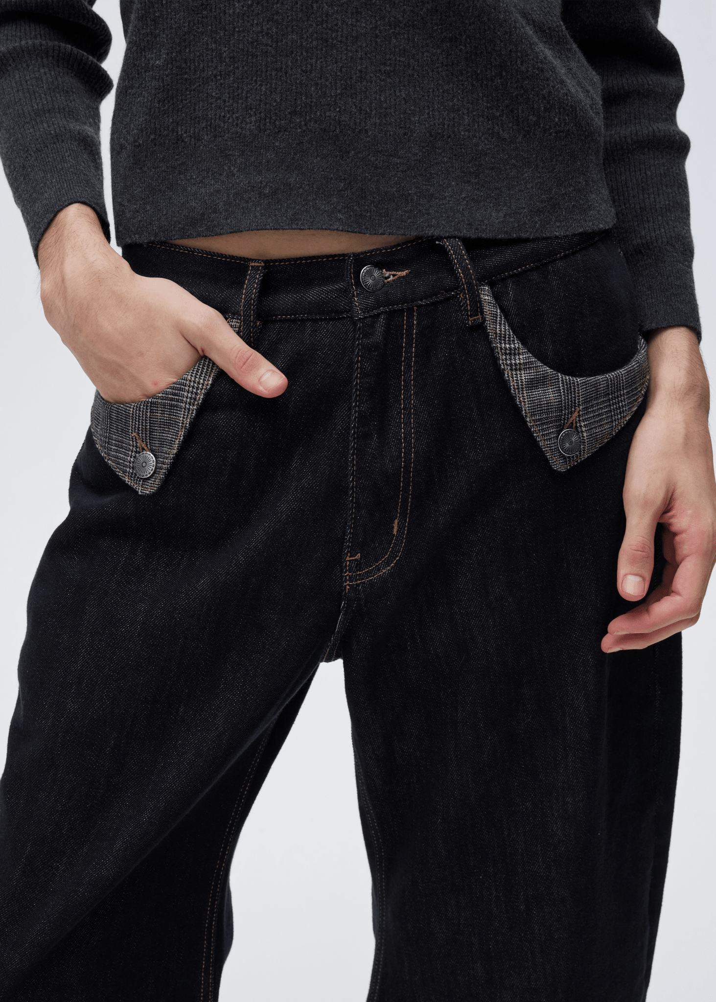 Wide - Leg Curved Jeans - Rick Circus