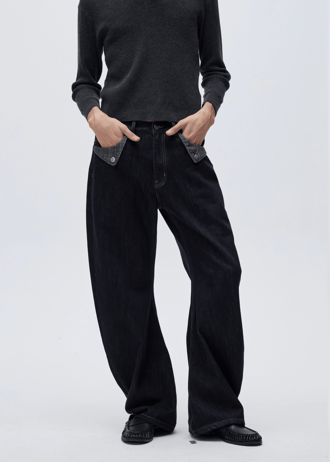Wide - Leg Curved Jeans - Rick Circus