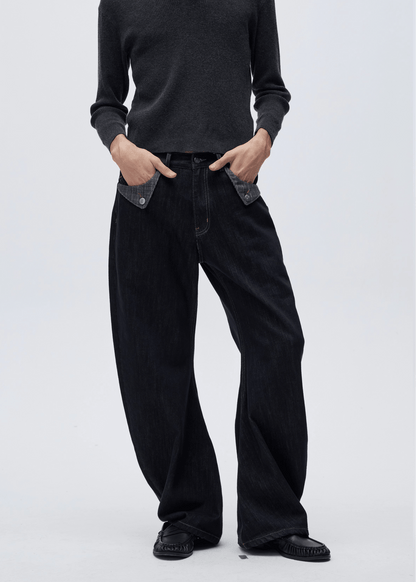 Wide - Leg Curved Jeans - Rick Circus
