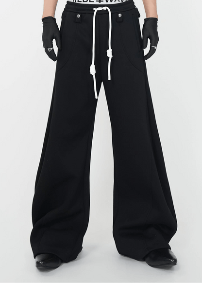 Wide - Leg Drawstring Pants - Rick Circus