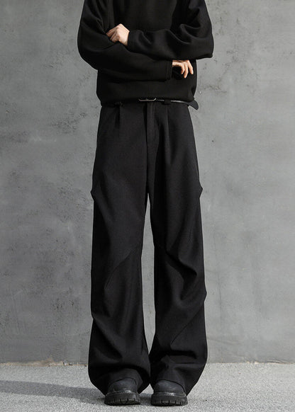 Wide - Leg Geometric Pleated Trousers - Rick Circus