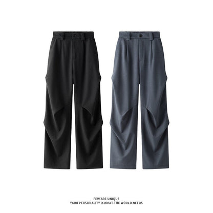 Wide - Leg Geometric Pleated Trousers - Rick Circus