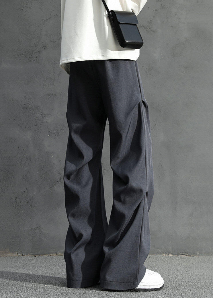Wide - Leg Geometric Pleated Trousers - Rick Circus