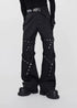 Wide - Leg Glitter Pants with Multi - Strap Detailing - Rick Circus