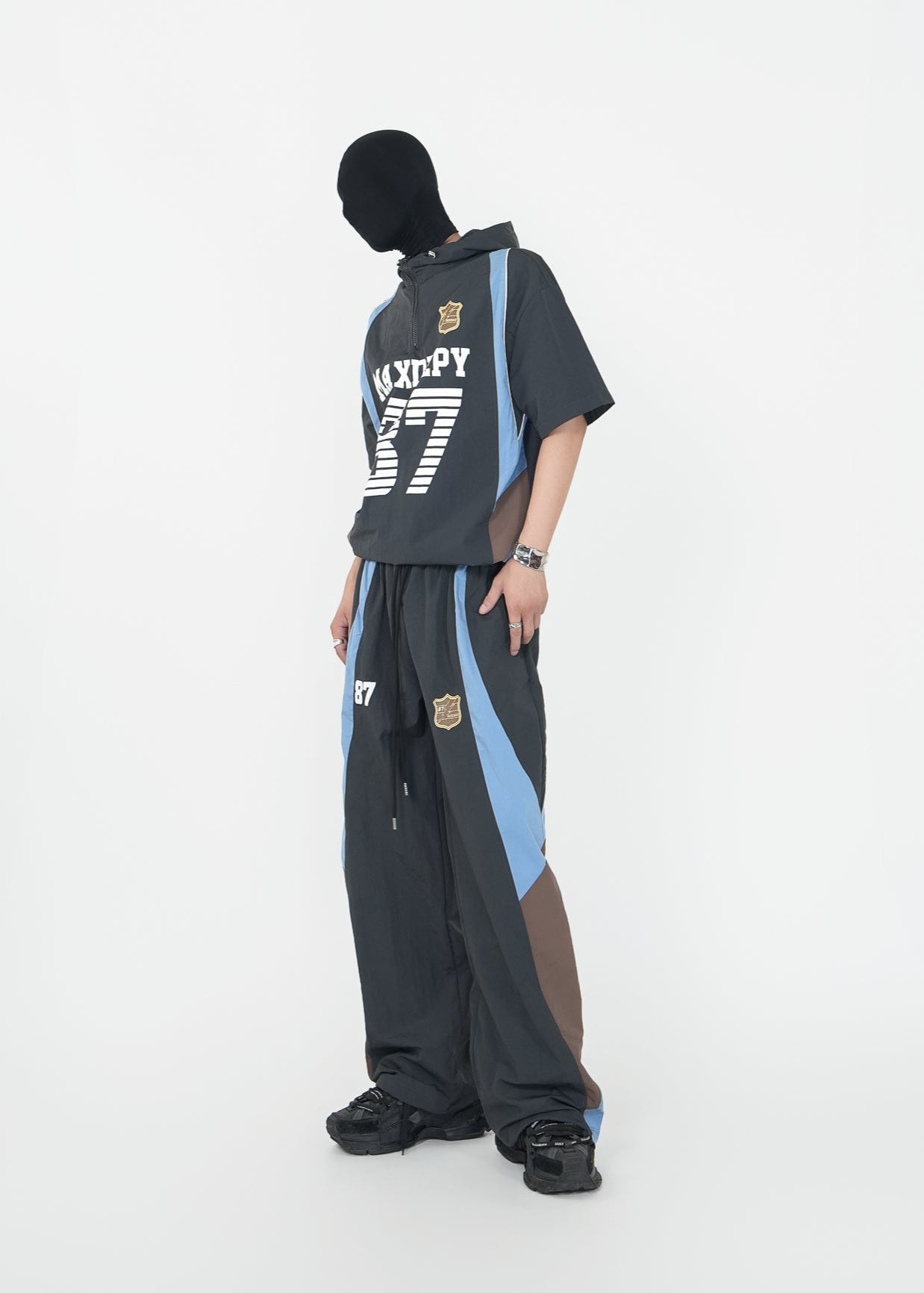 Wide - Leg Patchwork Track Pants - Rick Circus