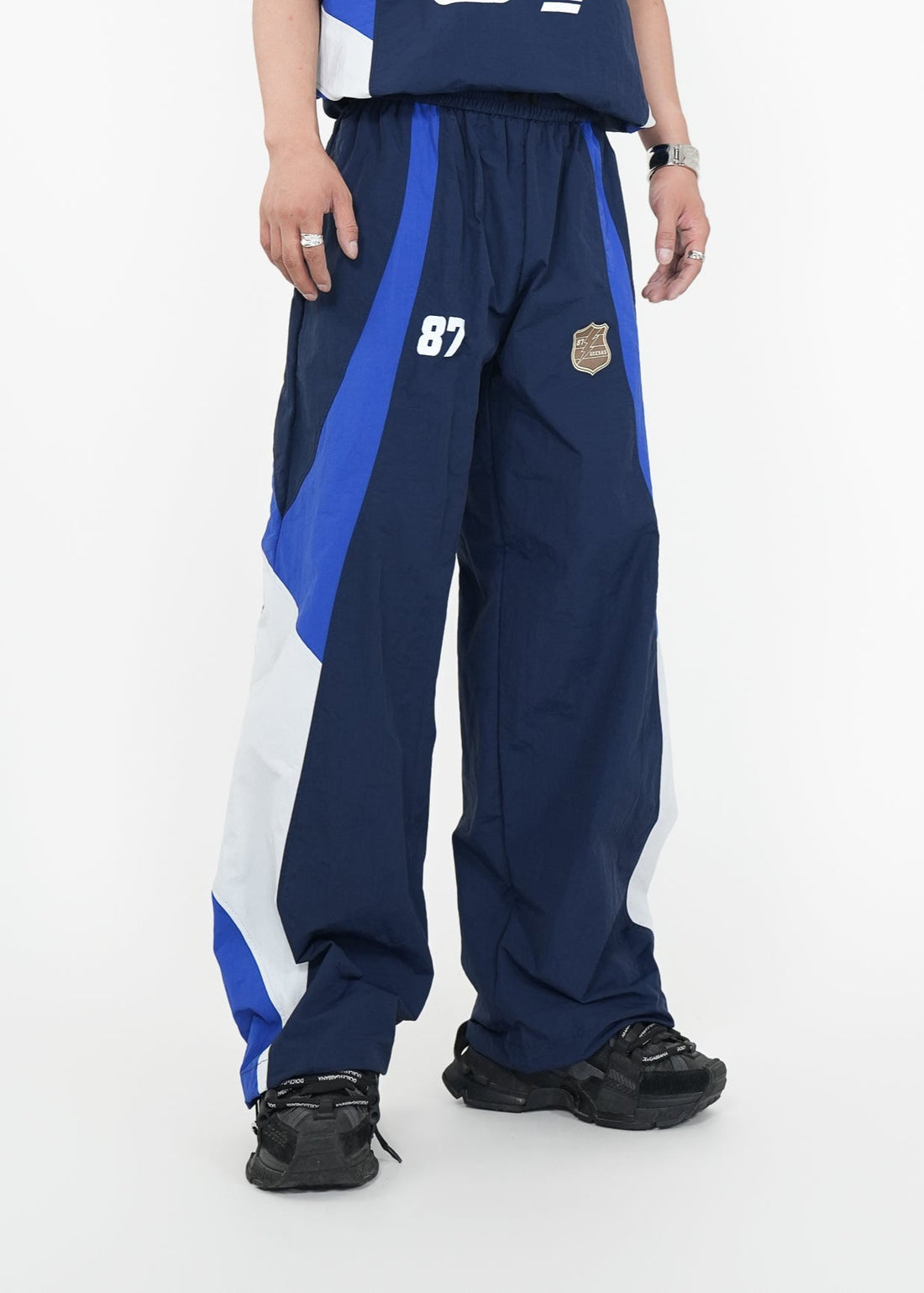 Wide - Leg Patchwork Track Pants - Rick Circus