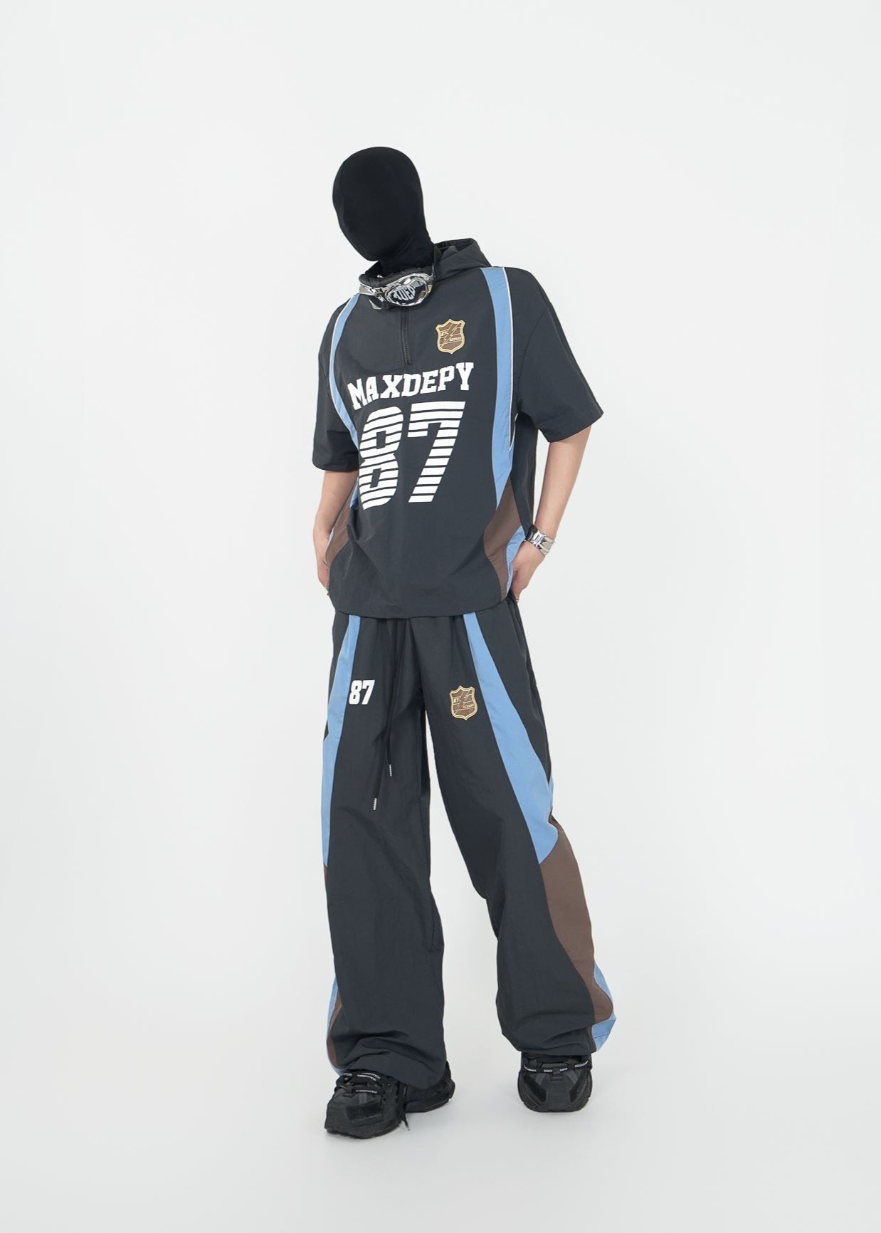 Wide - Leg Patchwork Track Pants - Rick Circus