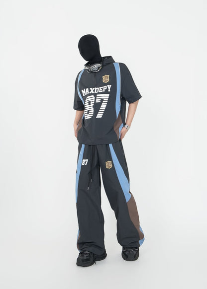 Wide - Leg Patchwork Track Pants - Rick Circus