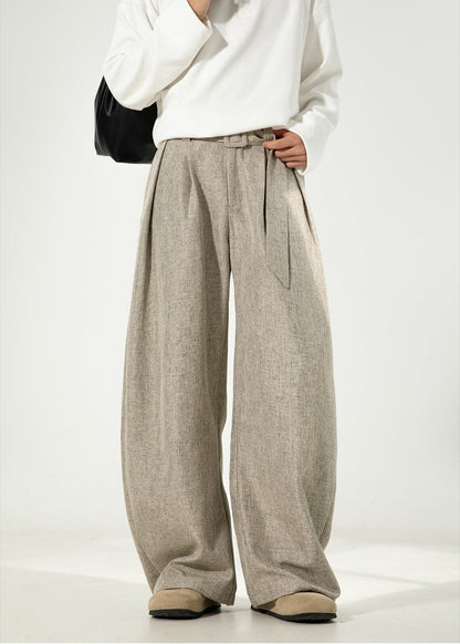 Wide Leg Pleated Pants - Rick Circus