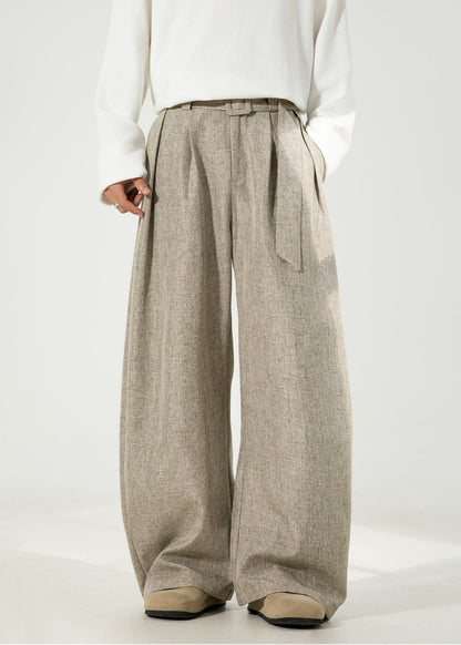 Wide Leg Pleated Pants - Rick Circus