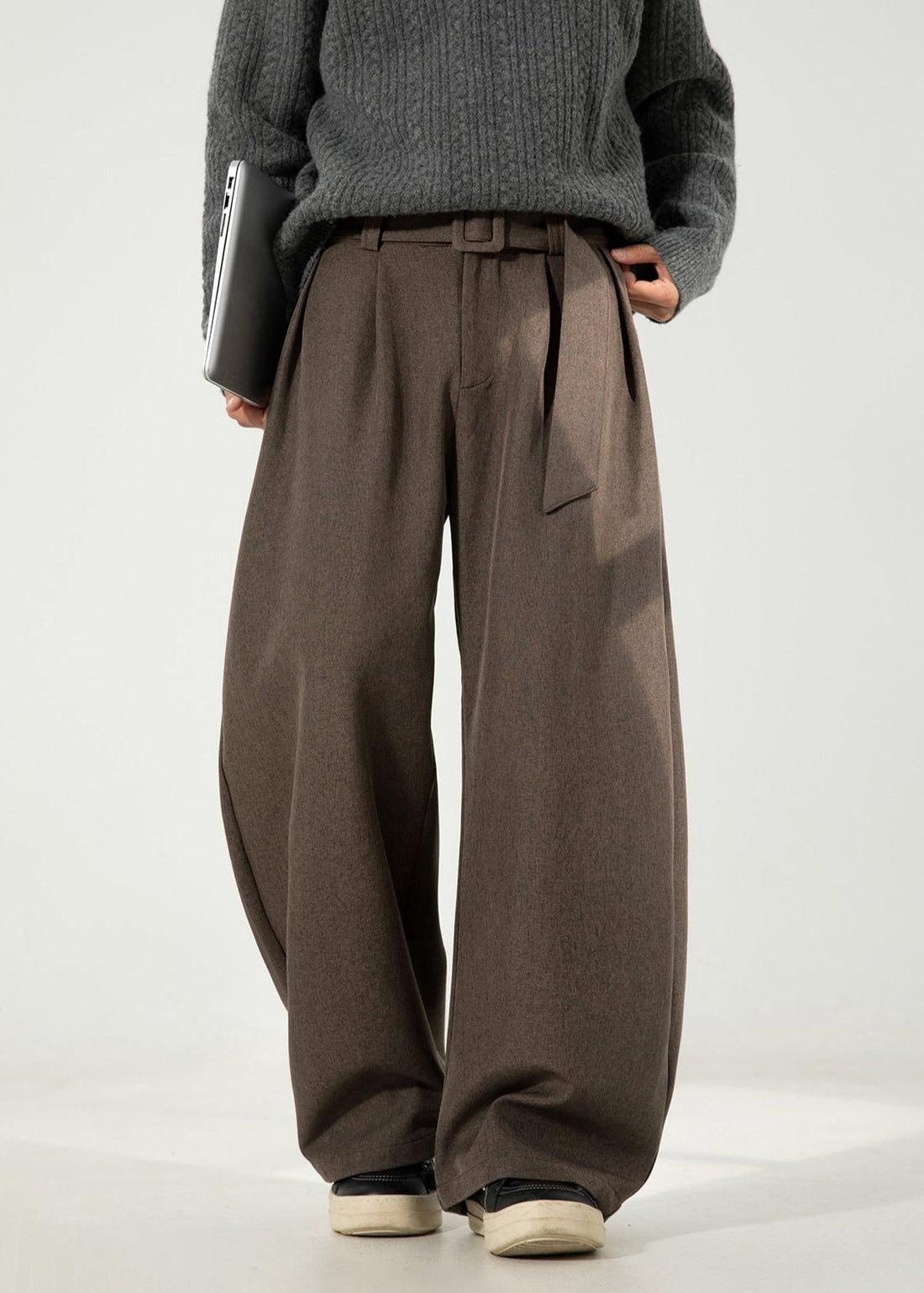 Wide Leg Pleated Pants - Rick Circus