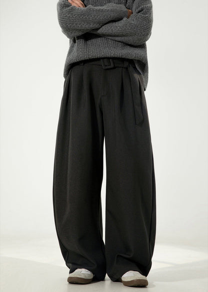 Wide Leg Pleated Pants - Rick Circus