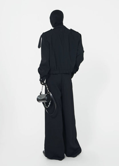 Wide - Leg Pleated Pants - Rick Circus