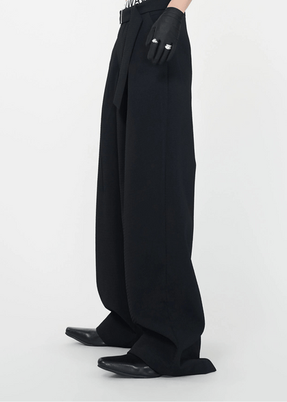 Wide - Leg Pleated Pants - Rick Circus