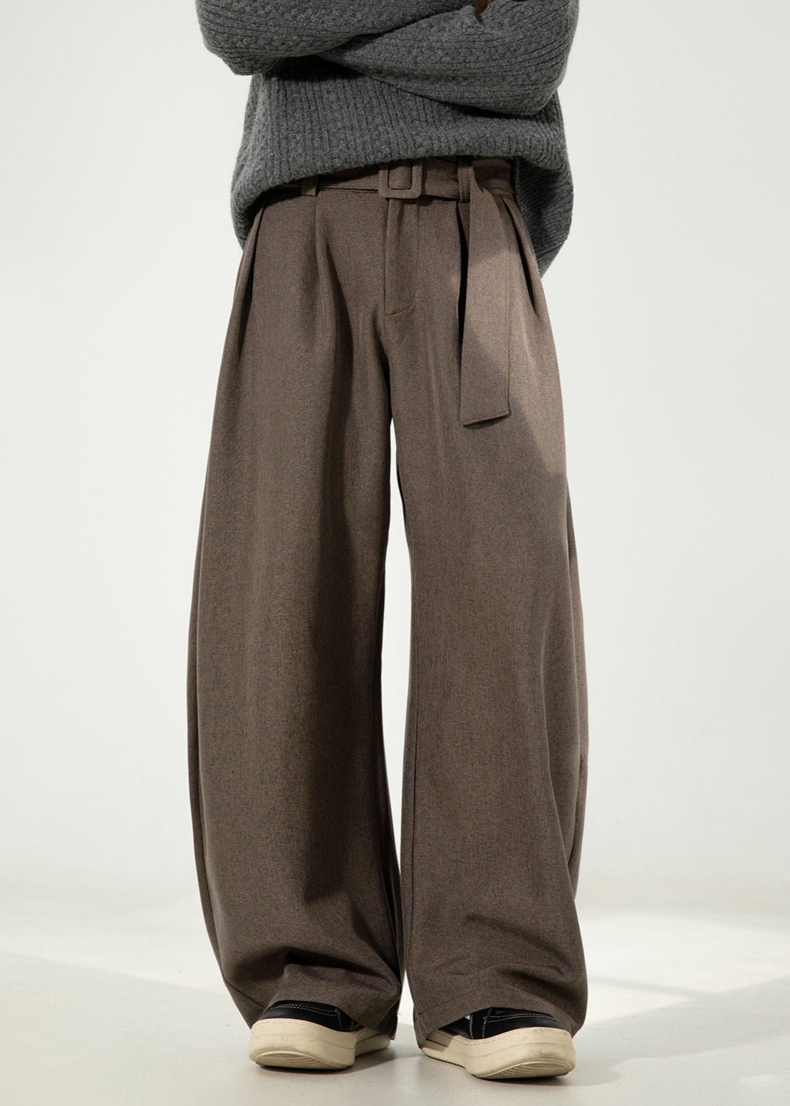Wide Leg Pleated Pants - Rick Circus