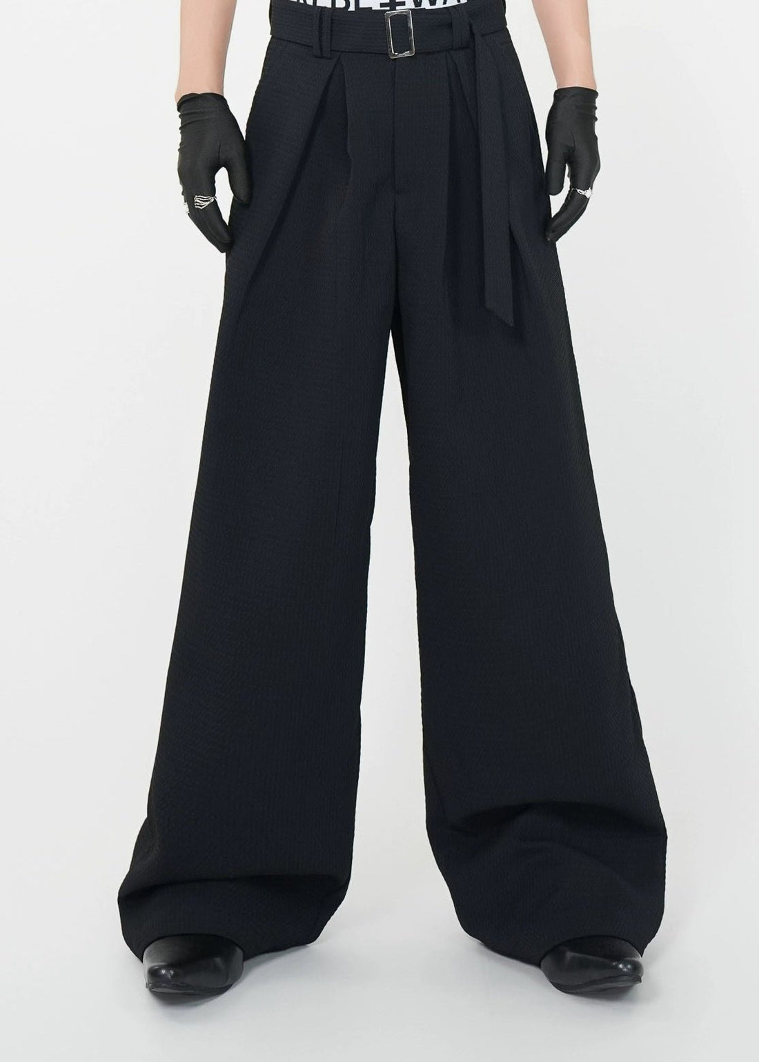 Wide - Leg Pleated Pants - Rick Circus