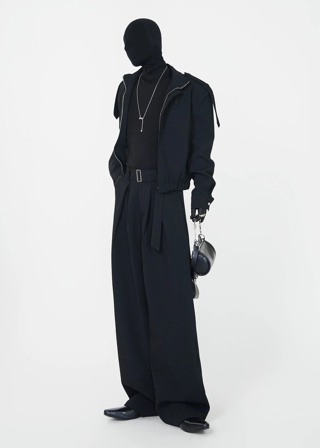 Wide - Leg Pleated Pants - Rick Circus