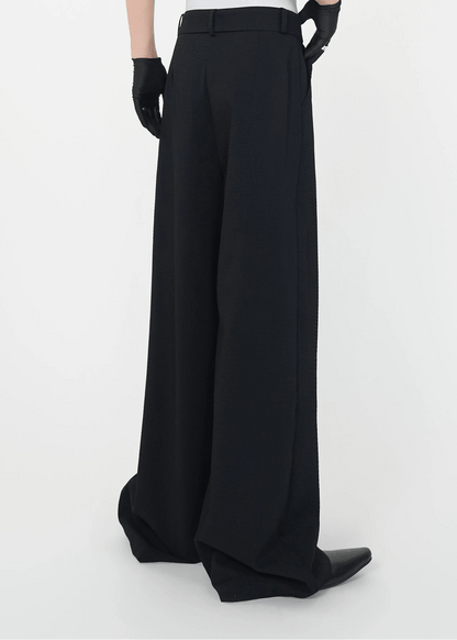 Wide - Leg Pleated Pants - Rick Circus