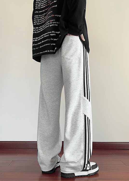 Wide - Leg Track Pants with Bold Side Stripes - Rick Circus