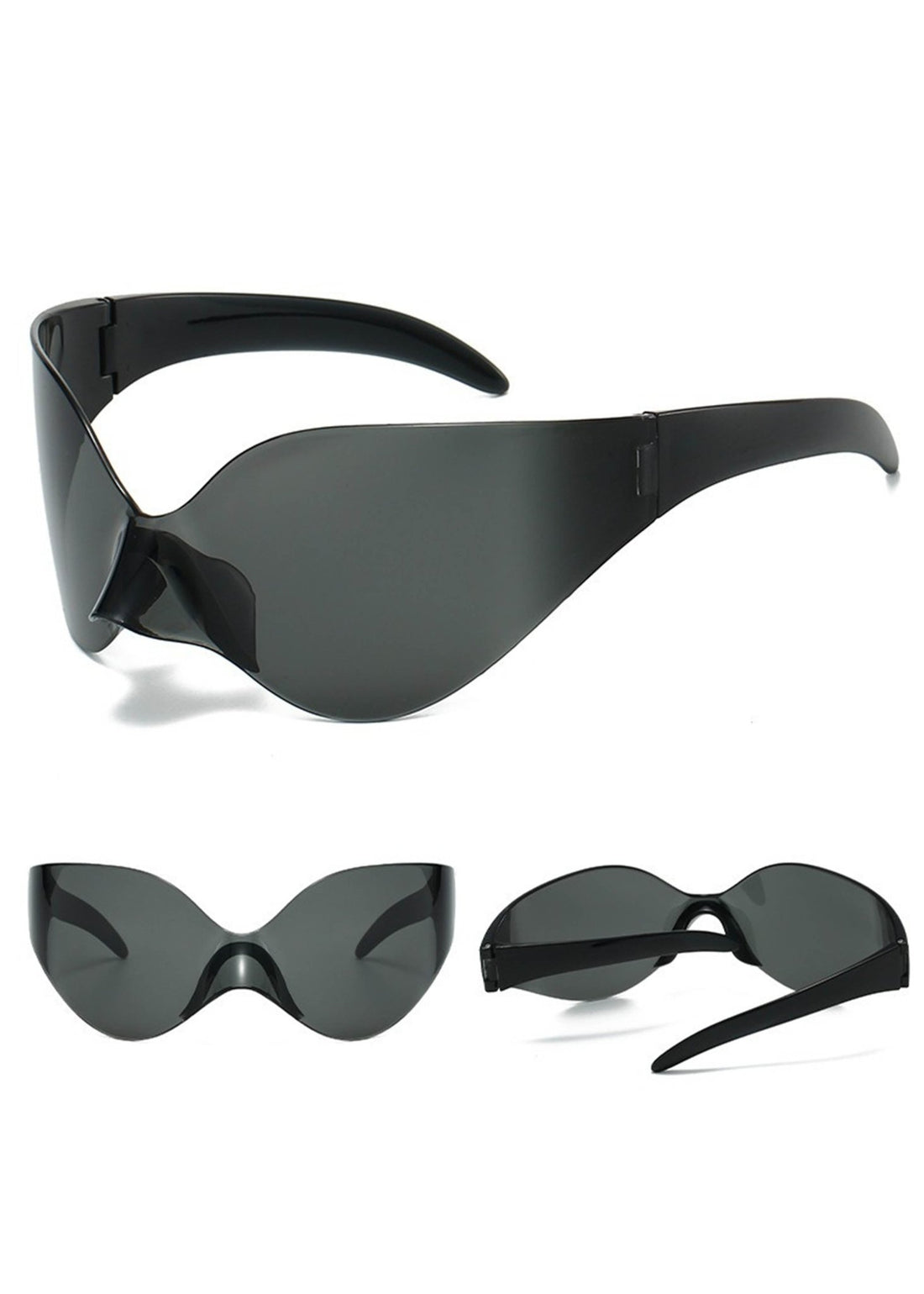Y2K Rimless Shield Sunglasses - Rick Circus