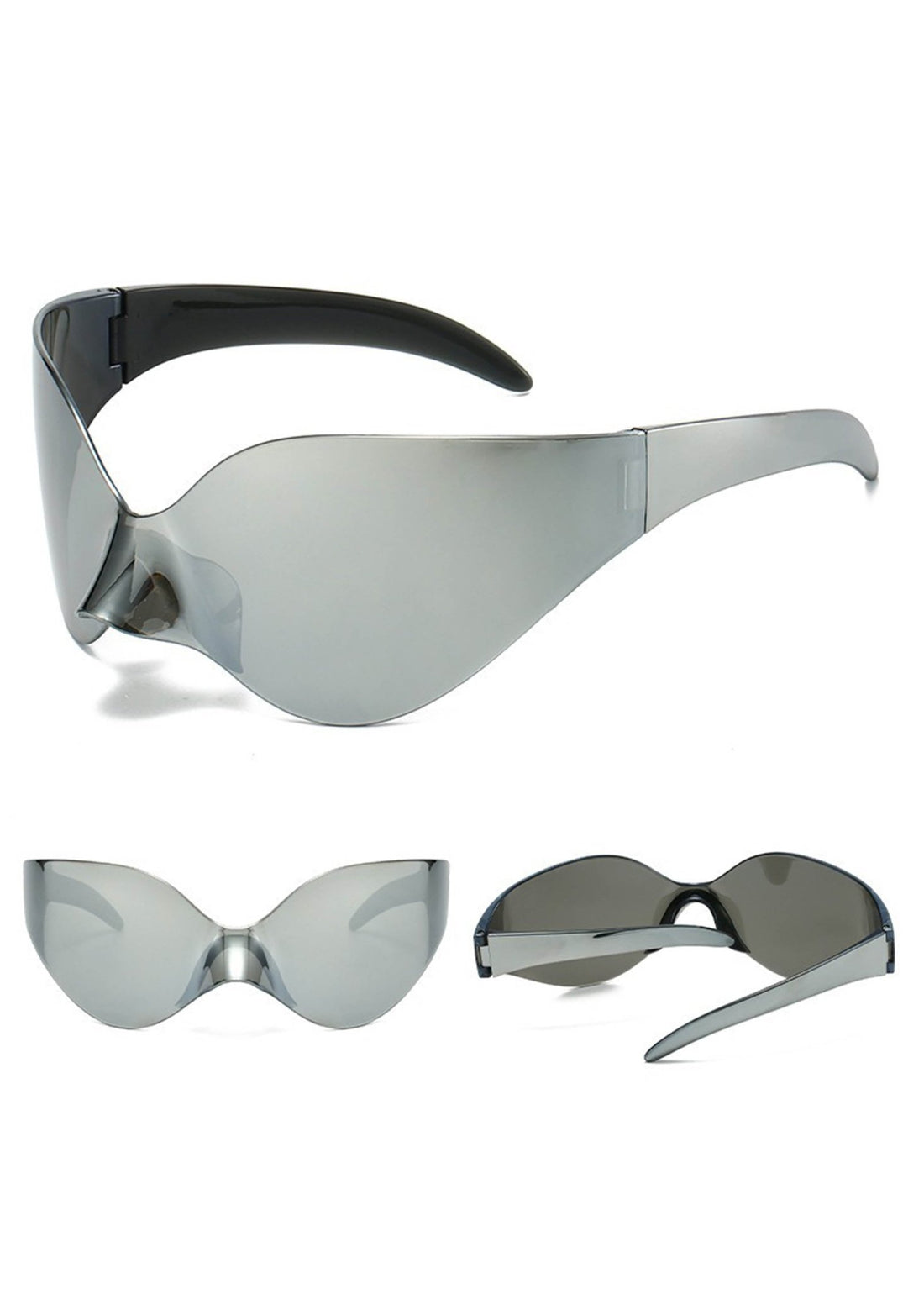 Y2K Rimless Shield Sunglasses - Rick Circus
