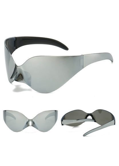 Y2K Rimless Shield Sunglasses - Rick Circus