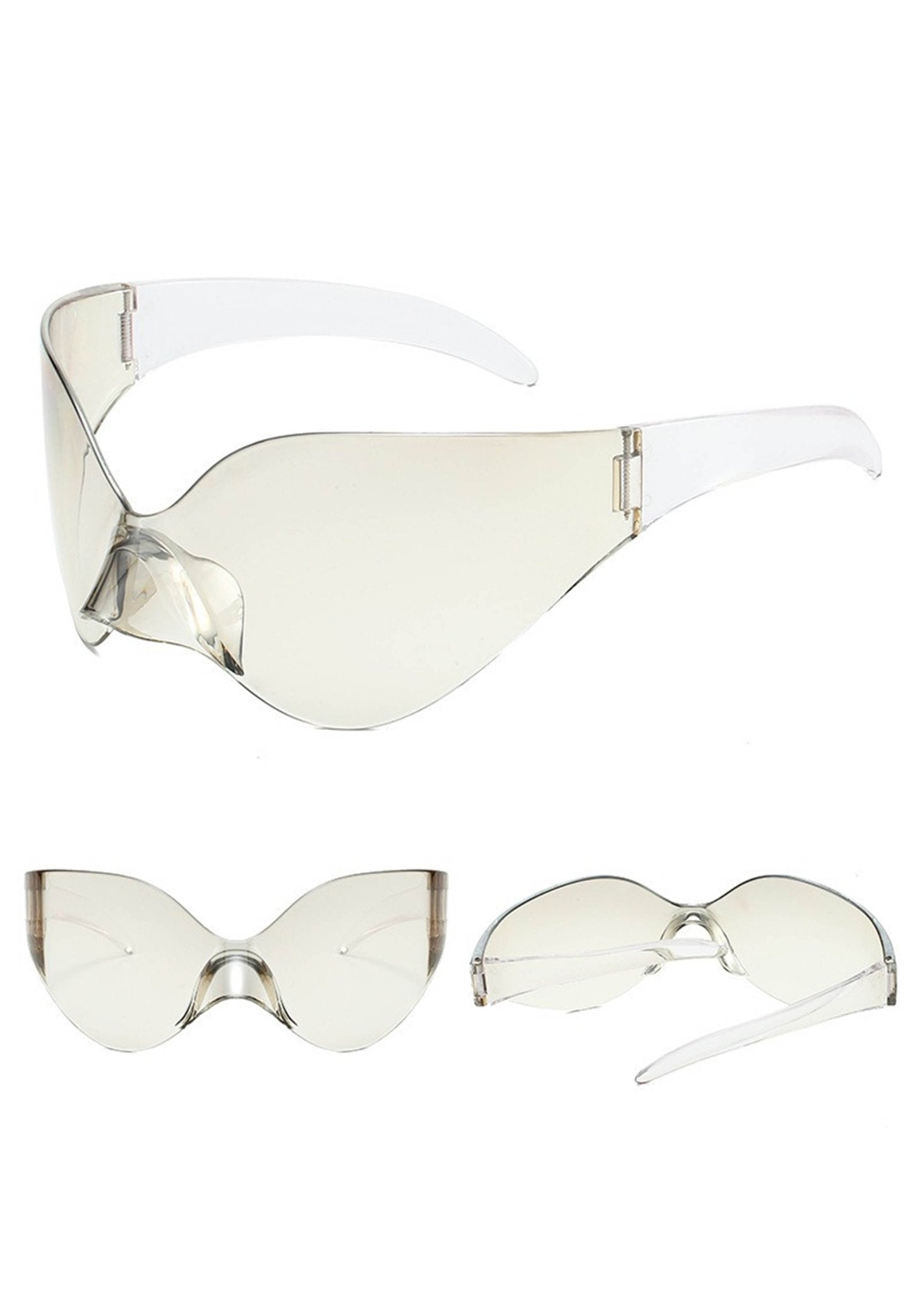Y2K Rimless Shield Sunglasses - Rick Circus