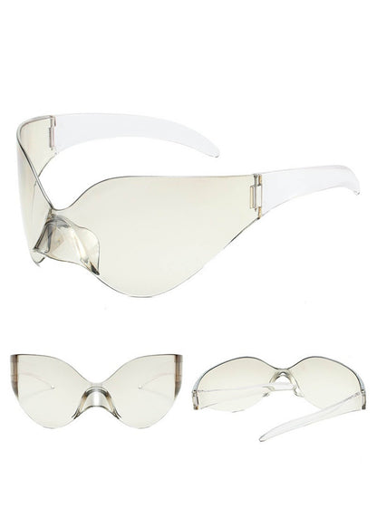 Y2K Rimless Shield Sunglasses - Rick Circus