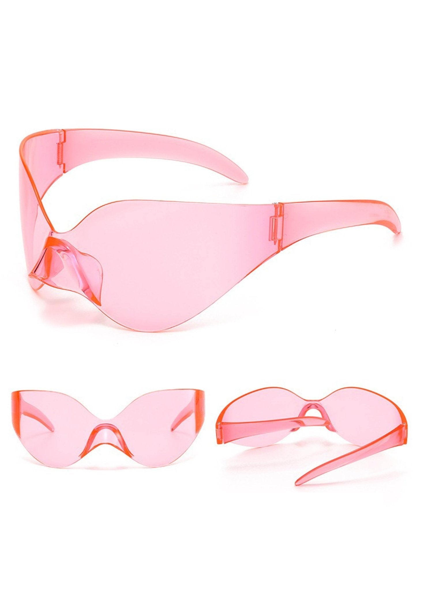 Y2K Rimless Shield Sunglasses - Rick Circus