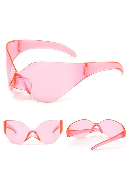 Y2K Rimless Shield Sunglasses - Rick Circus