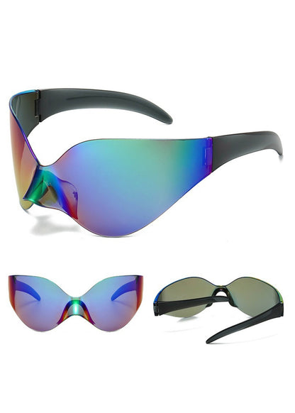 Y2K Rimless Shield Sunglasses - Rick Circus